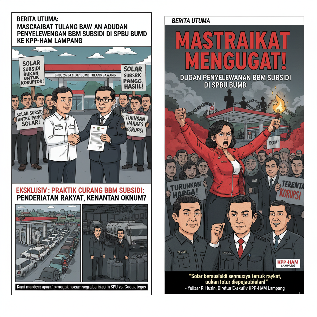Masyarakat Tulang Bawang Adukan Dugaan Penyelewengan BBM Subsidi di SPBU BUMD ke KPP-HAM Lampung