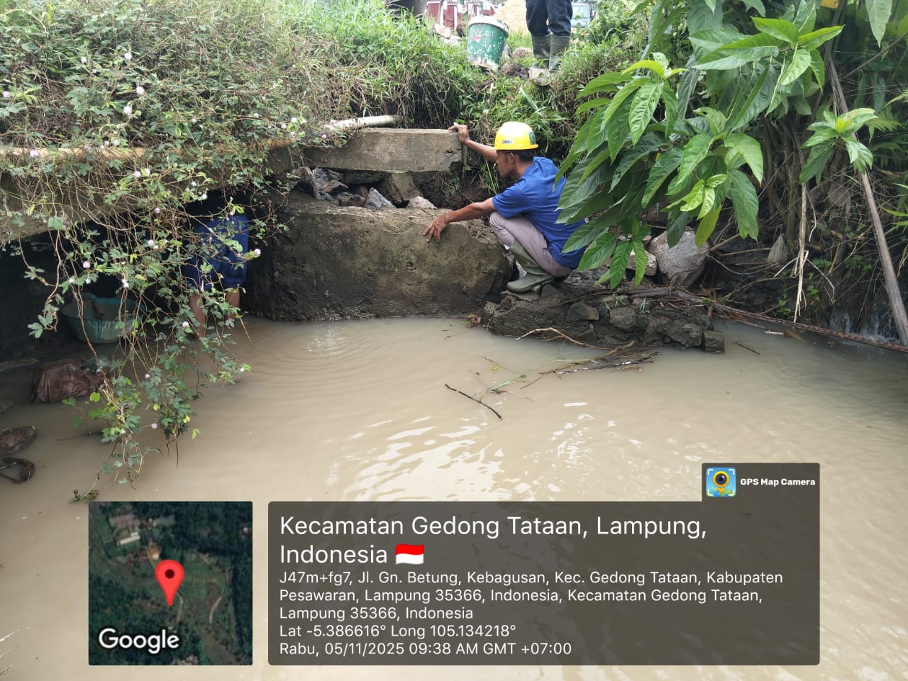 Foto Lokasi Perbaikan Talut Box Culvert Jalan Desa