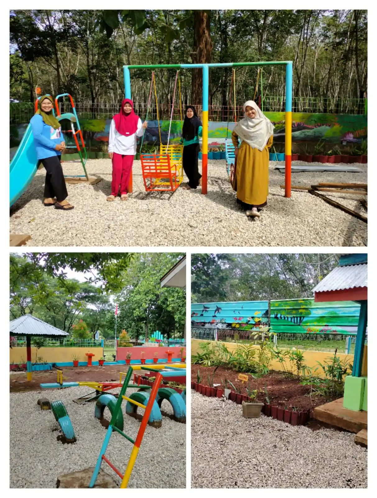 Manfaatkan Momen Libur, TK IKBI PTPN I Regional 7 Way Berulu Lakukan Pembenahan Lingkungan Sekolah