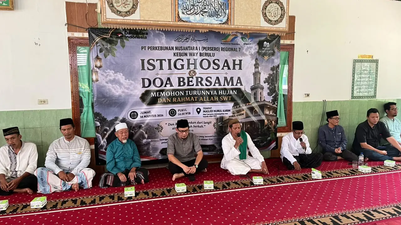 Mengetuk Pintu Langit dengan Doa, Kebun Way Berulu Gelar Istighosah Memohon Hujan dan Rahmat Allah SWT