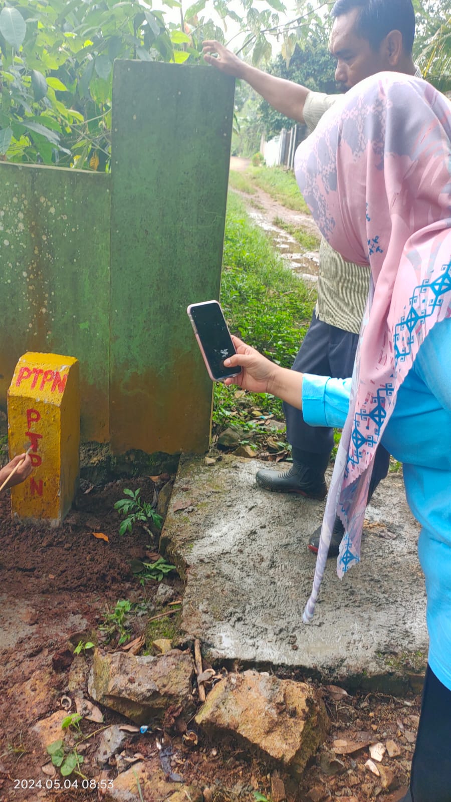 Foto Tapal Batas Tanah Afd II PTPN I Regional 7