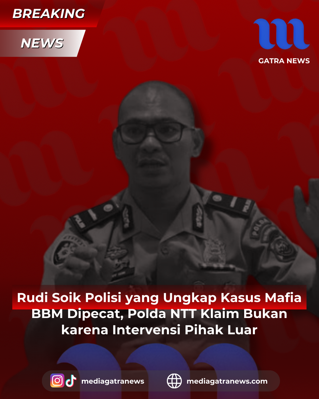 Rudi Soik Polisi Yang Ungkap Mafia BBM Di Pecat